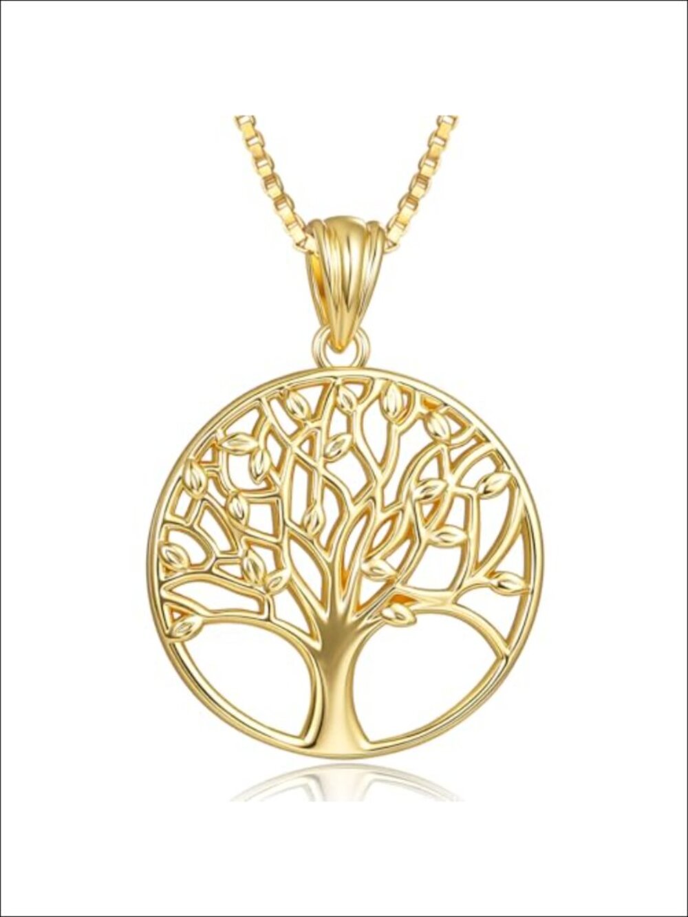 14K Gold Plated Tree of Life Pendant Necklace Women Gift